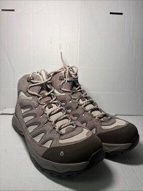 VIBRAM Taupe and Brown Men's Hiking Boots Size 11